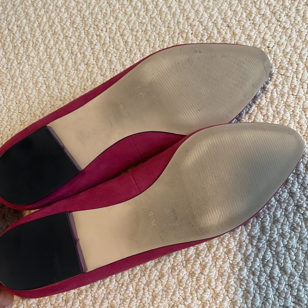 Talbots Raspberry Pink Pointed Toe Ballet Flats - image 4